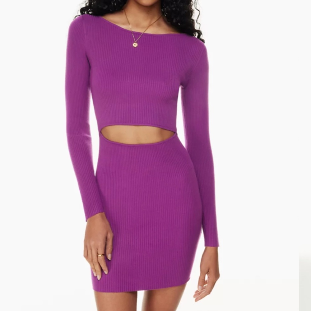 Wilfred Cut Out Knit Dress (XS, Green) - Brand New Without Tags